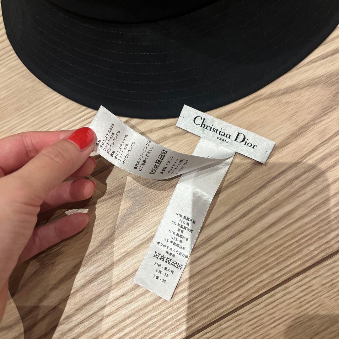 美品！ size56/ Christian Dior ブラック バケットハット