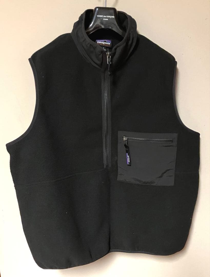 【超人気‼️】パタゴニア patagonia プルオーバーフリースベスト 黒 XL