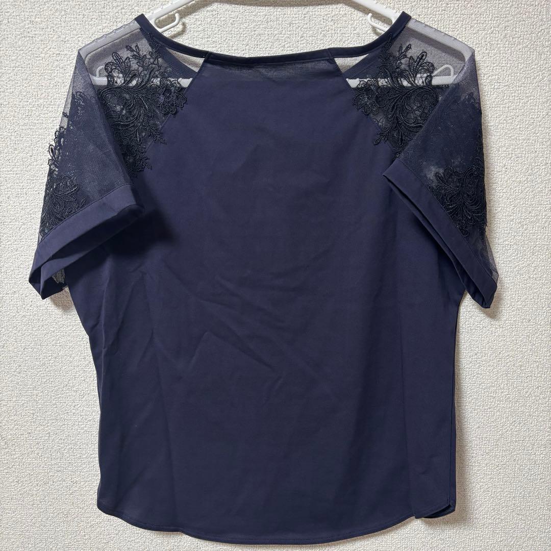 ワコール Yue レース Tシャツ ネイビー Mサイズ