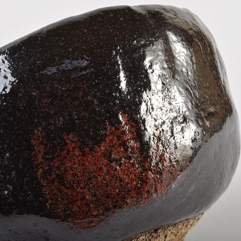 茶道具　楽吉左衛門　黒楽茶碗　共箱　D　R7098