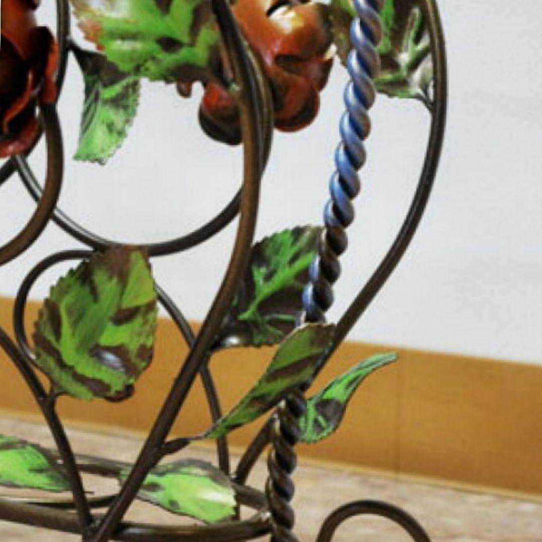 輸入雑貨　イタリア製品　ヨーロピアン　ローズ　アイアン　マガジンラック