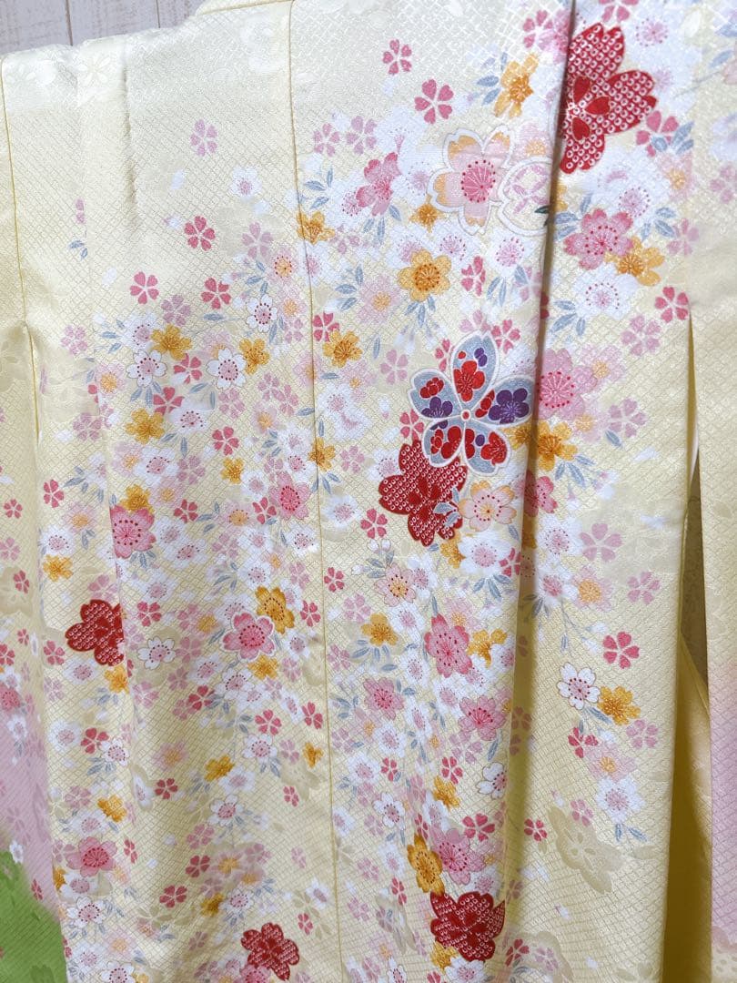 パステル黄色♡七五三　7歳　フルセット　一式　ピンク