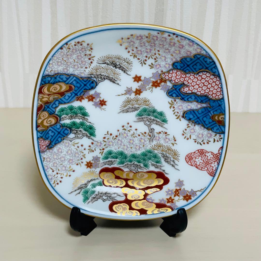 有田焼 其泉 染錦春秋紋 取皿揃 銘々皿 5枚セット 皿 プレート 金彩