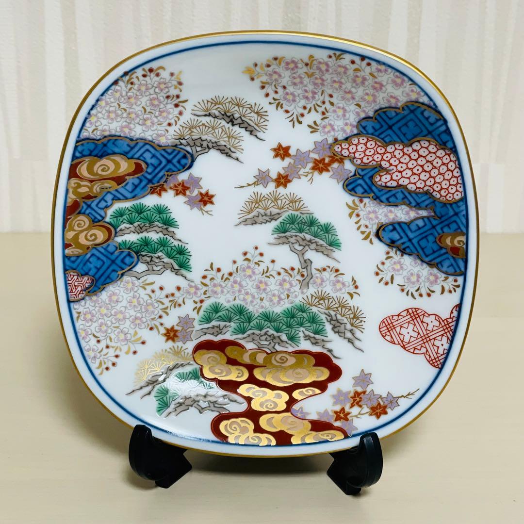 有田焼 其泉 染錦春秋紋 取皿揃 銘々皿 5枚セット 皿 プレート 金彩