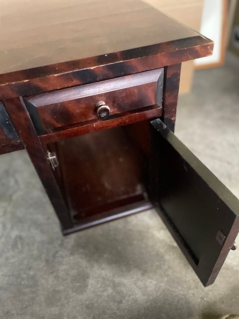 北海道民芸家具　書斎　 樺無垢材 座机/文机/帳場机/作業台/デスク/机　名あり