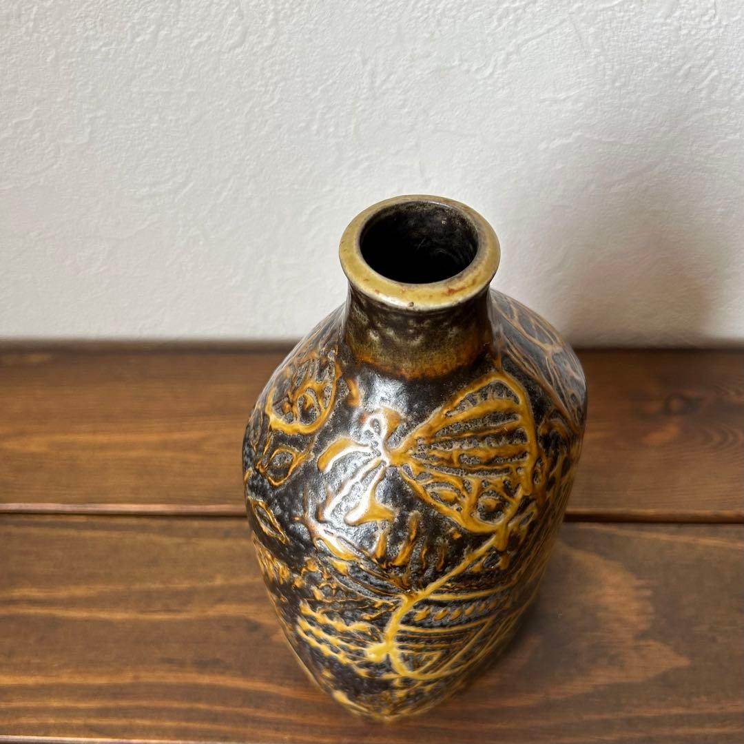 ロイヤルコペンハーゲン Baca（バッカ）黒と黄色の花瓶