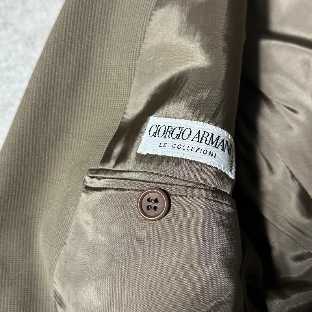 90s 美品 Giorgio Armani ウール ベージュ ストライプ