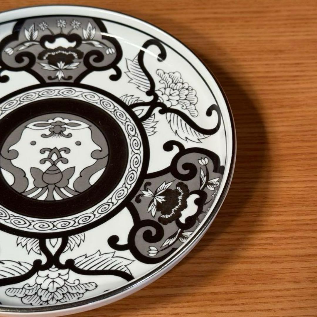 JAPAN  古伊万里草花紋 プラチナ 銘々皿 19cm和皿セット☆