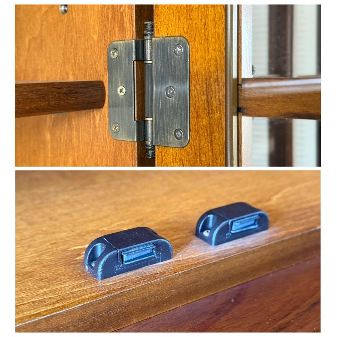 カリモク家具 コロニアルシリーズ 食器棚 キッチンボード ガラス棚 アンティーク