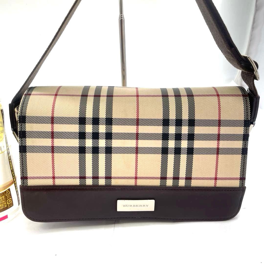 BURBERRY バーバリー ノバチェック 本革　ミニショルダーバッグ