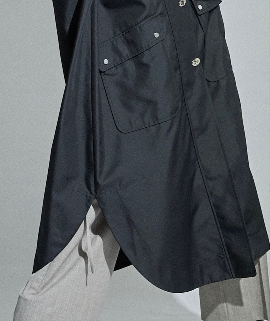 MAISON SPECIAL メゾンスペシャルツイストボタンマキシモッズコート