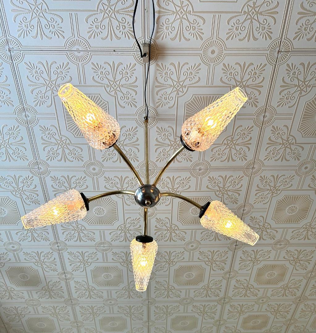 フランス　ランプ　シャンデリア　フレンチ　ミッドセンチュリー　ヴィンテージ