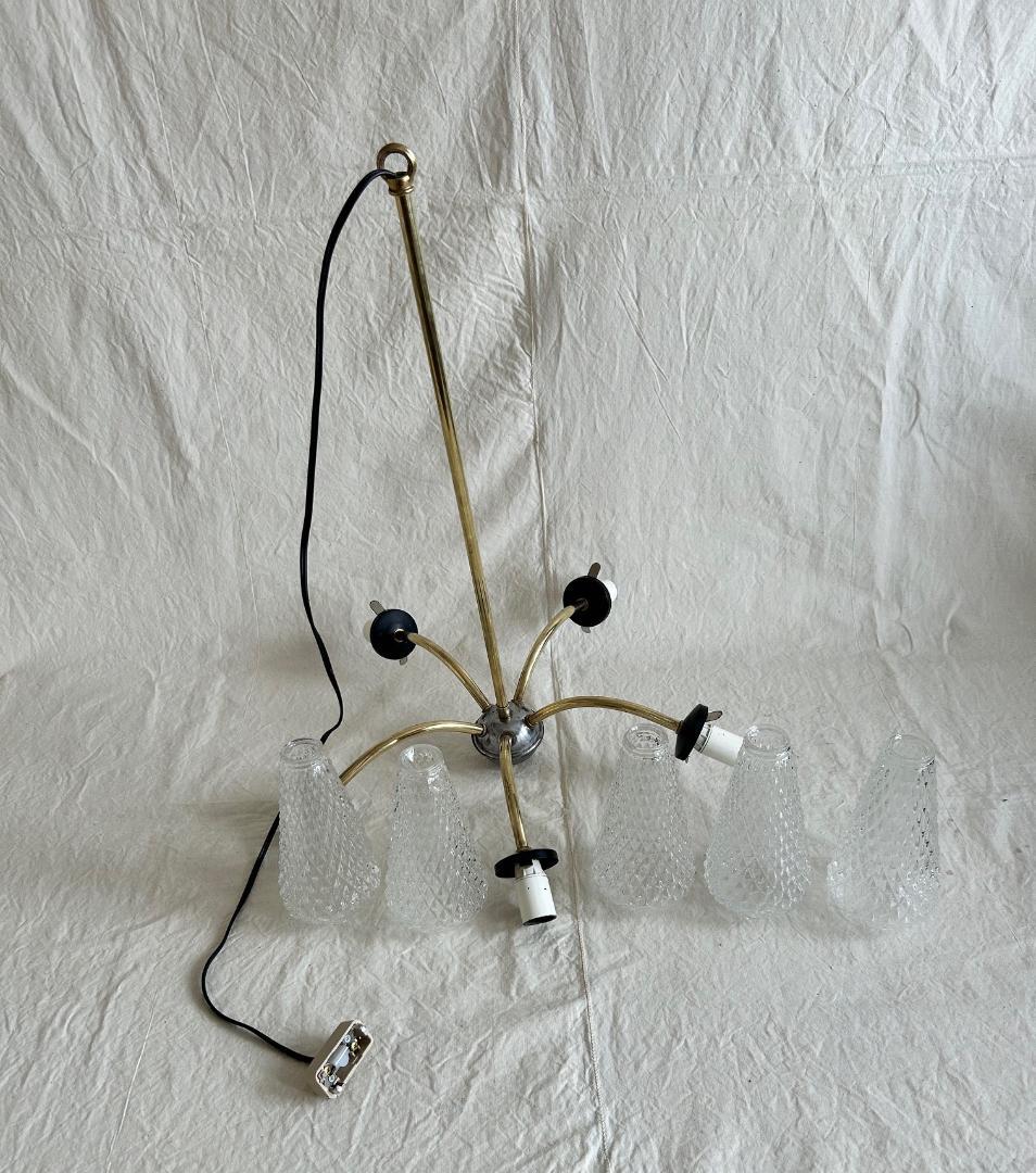 フランス　ランプ　シャンデリア　フレンチ　ミッドセンチュリー　ヴィンテージ