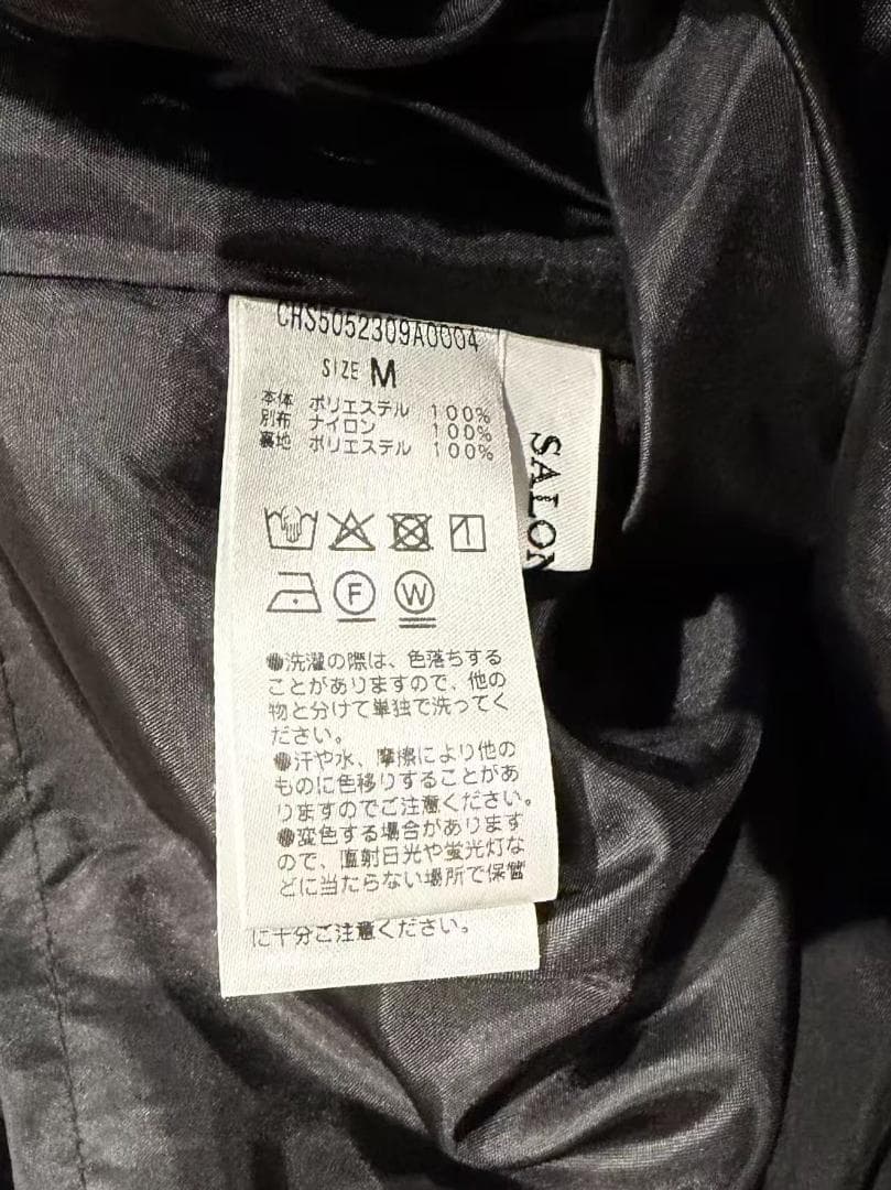 M オケージョン 配色シアーリボンベロアワンピース SALON by Chico