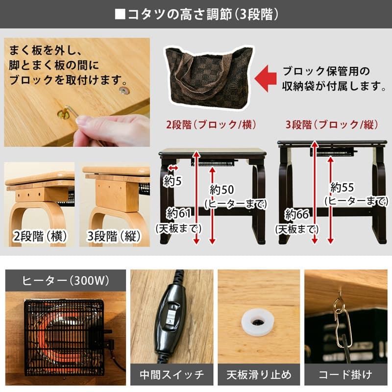 《新品・送料無料》パーソナルコタツ　掛け布団　イス　3点セット　BR/NA