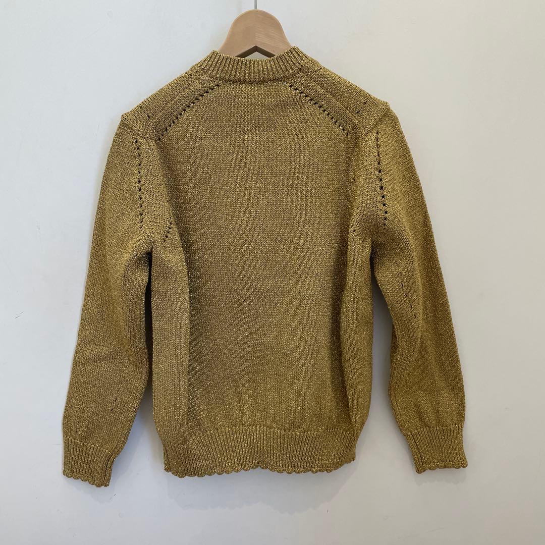 ゴールド ニット カーディガン 長袖　新品元値60500円