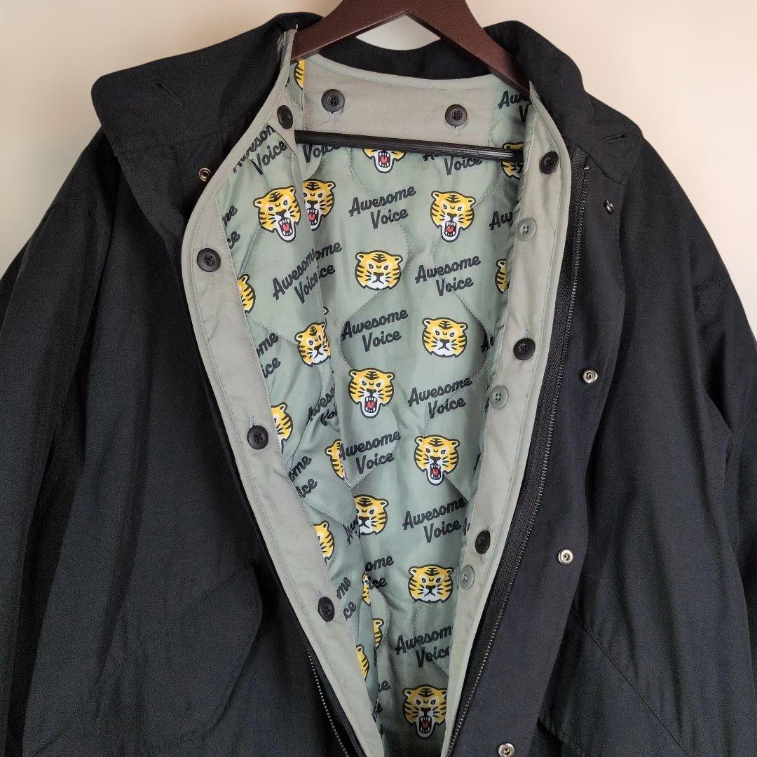 美品☆ グラニフ オーサムタイガー 3Way仕様アウター モッズコート 黒 M