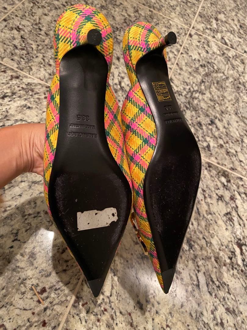 バレンシアガ　チェック柄 ミュール