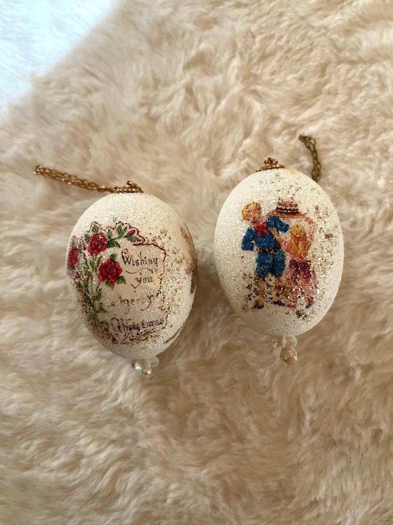 クリスマスオーナメント(1個¥2200〜別売り可能)　エッグオーナメント