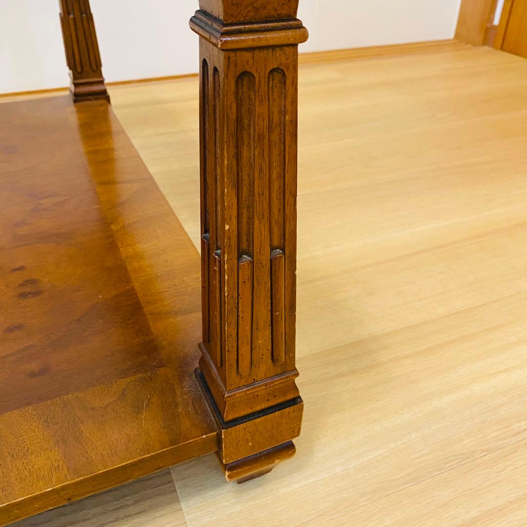 ドレクセルヘリテイジ　トライユン ガラストップ センターテーブル ローテーブル