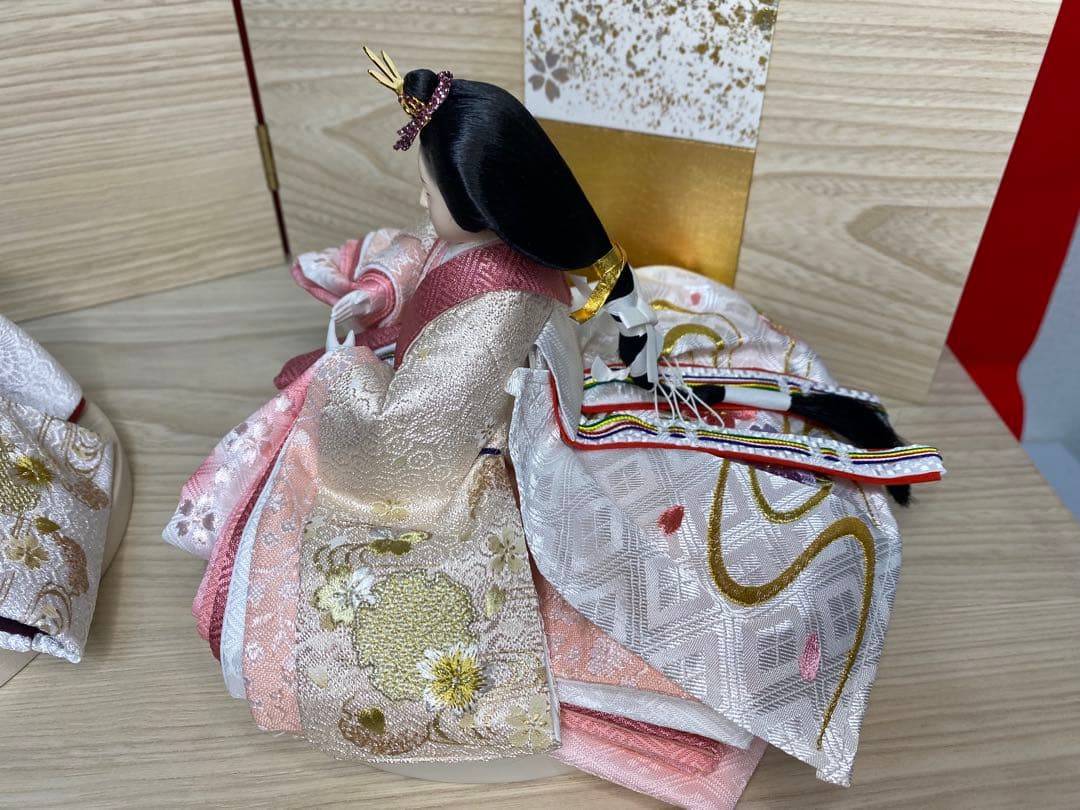 平安豊久　雛人形　親王飾り収納セット・サイズ間口約６０×奥行約３６×高さ約５５㎝