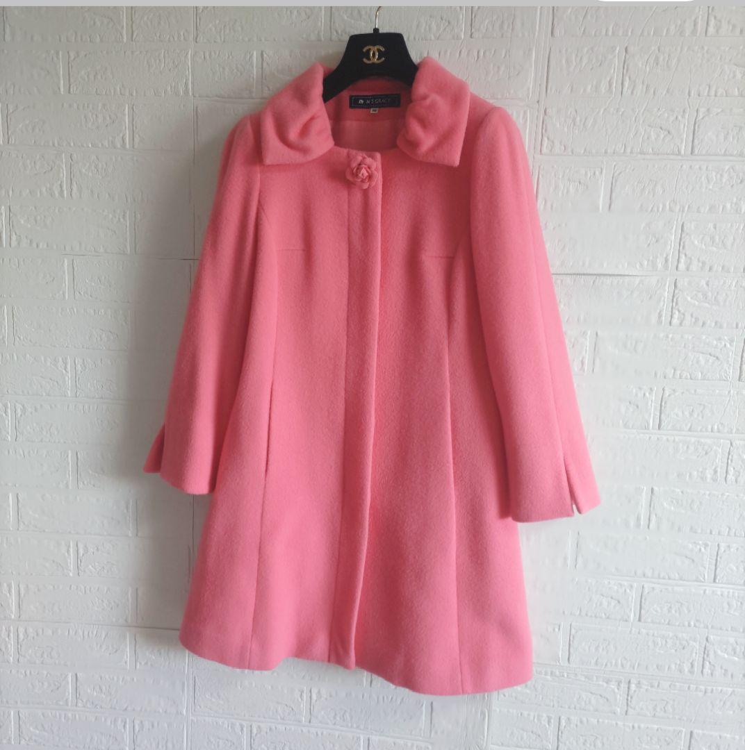 M'S GRACY 　エムズグレーシー　カメリア　カシミヤ　コート　ピンク