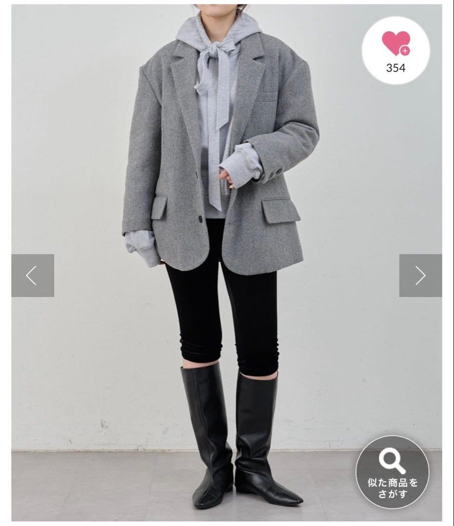 新品未使用 タグ付き【SHENERY】ウールBIGテーラードジャコット