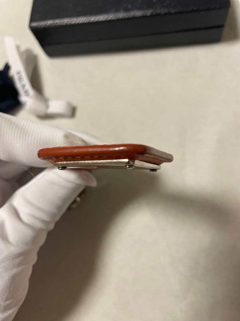 【（有)あずき太郎商店】プラダ PRADA サフィアーノレザー キーリング