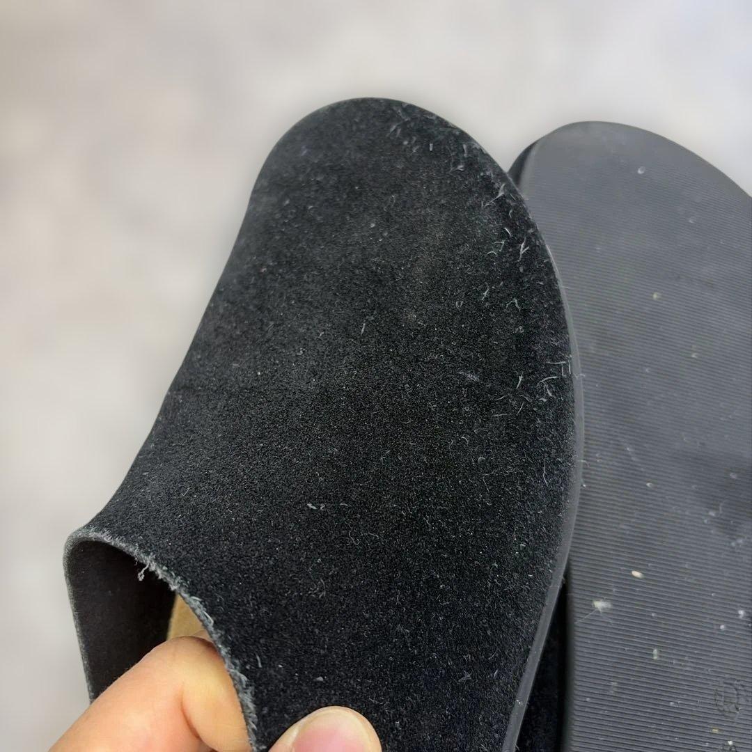 The Row 黒 スエード サボサンダル