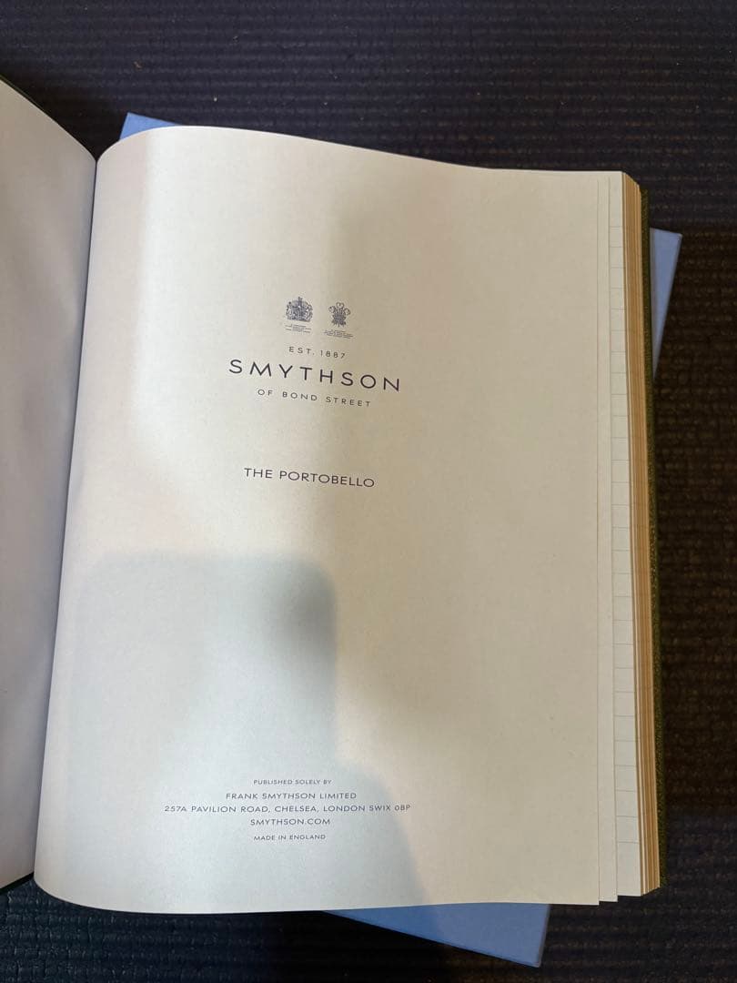 未使用品 スマイソン Smythson Portobello ノート グリーン