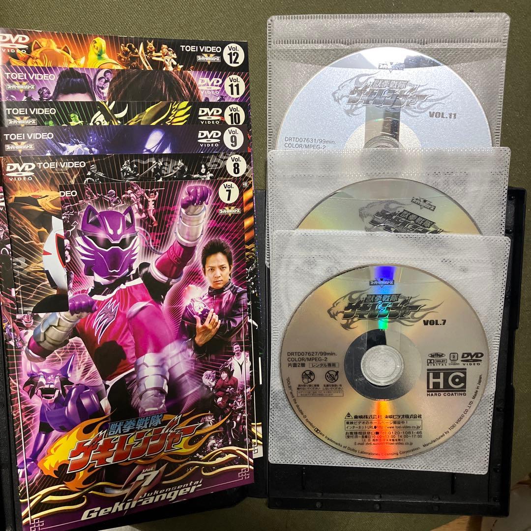 獣拳戦隊ゲキレンジャー DVD 全12巻(レンタル落ち)