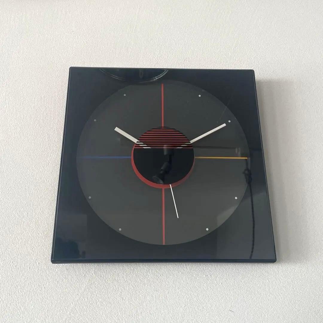 80年代 ヴィンテージ ポストモダン デザイン ウォールクロック 掛け時計