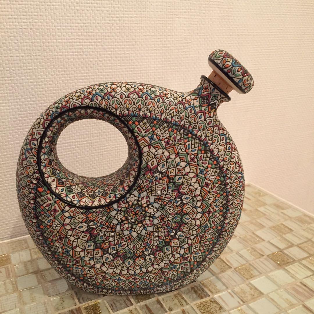 メキシコ セルビン焼き 花瓶、お酒入れ