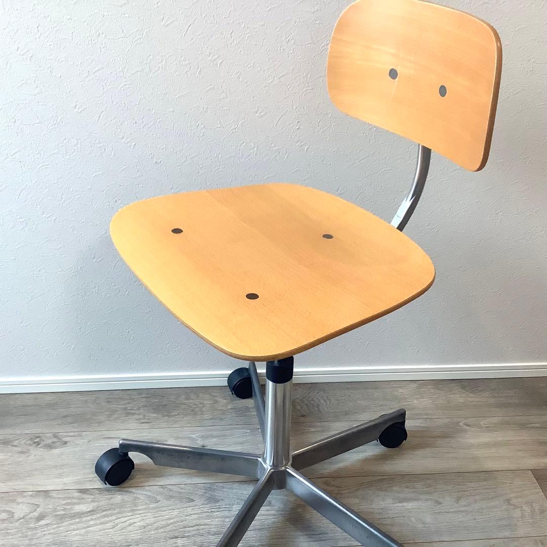 Fritz Hansen KEVI ケヴィチェア 木目調 キャスター付 中古品