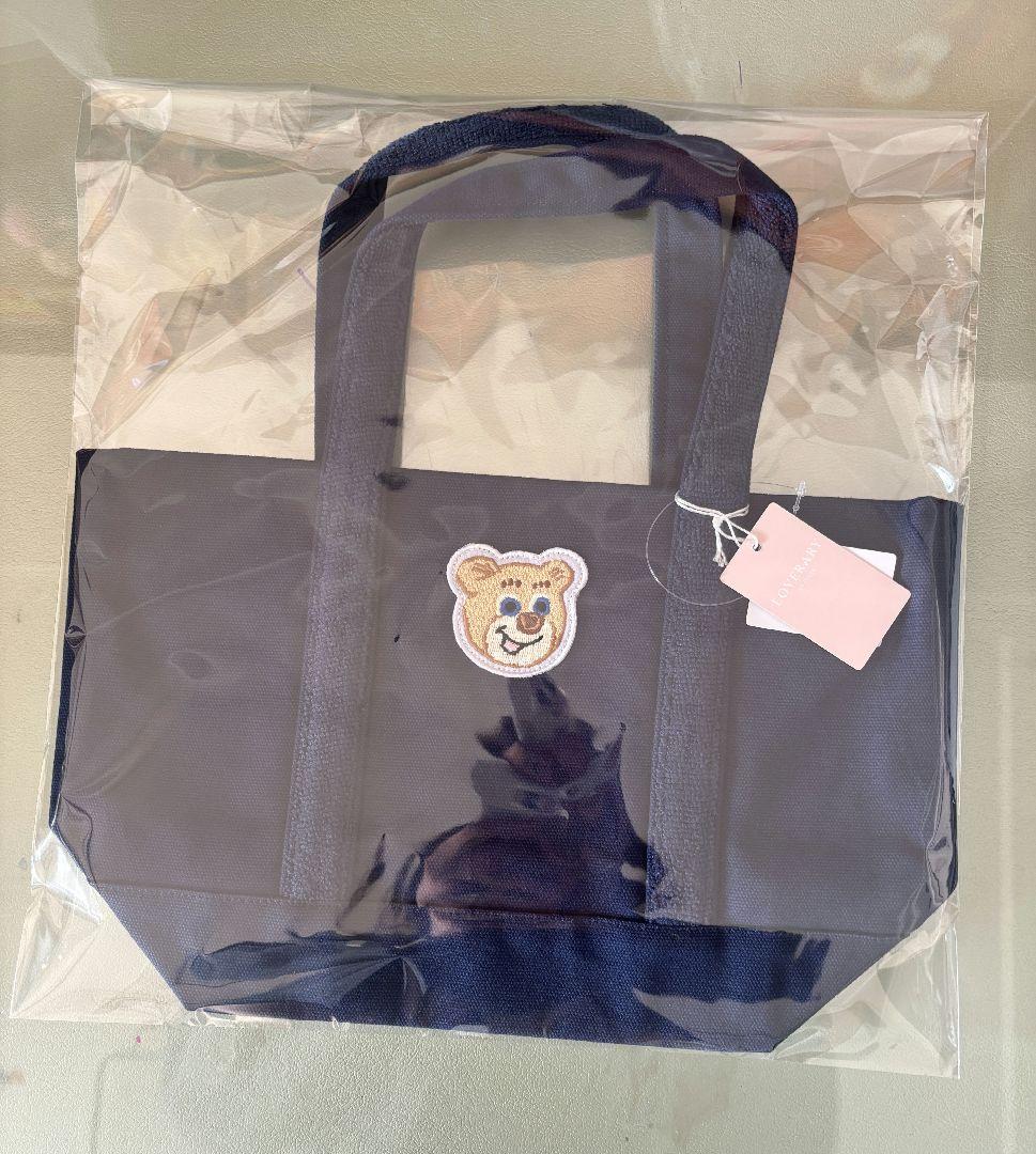 【未開封】FEILER オールドテディ ワッペントートバッグ ネイビー