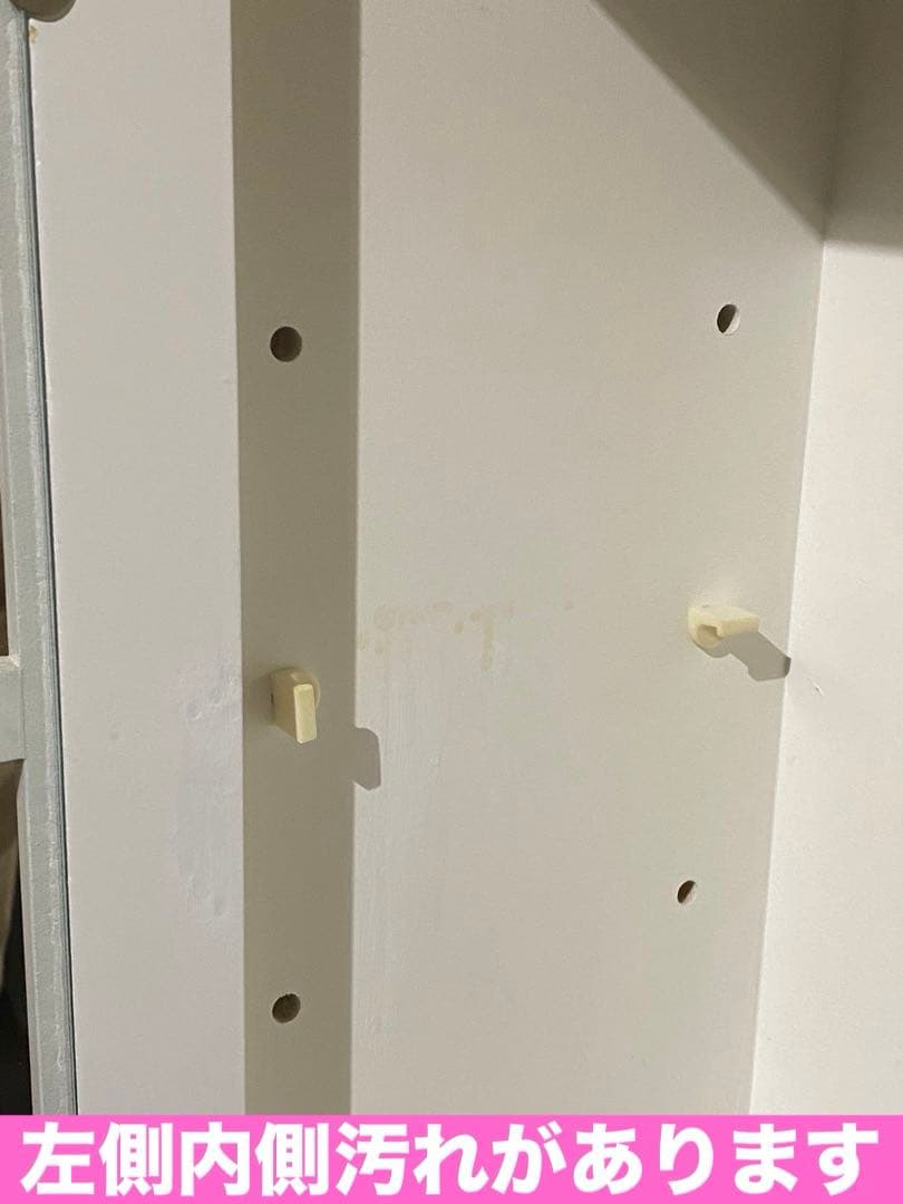 ロココ♦️高級 ガラス扉 コレクションケース♦️置き壁付両用♦️ホワイトローズ♦️送料込