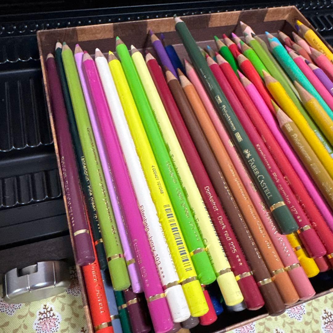 ファーバーカステルポリクロモス色鉛筆120色木箱のみ　使用色鉛筆お付けします
