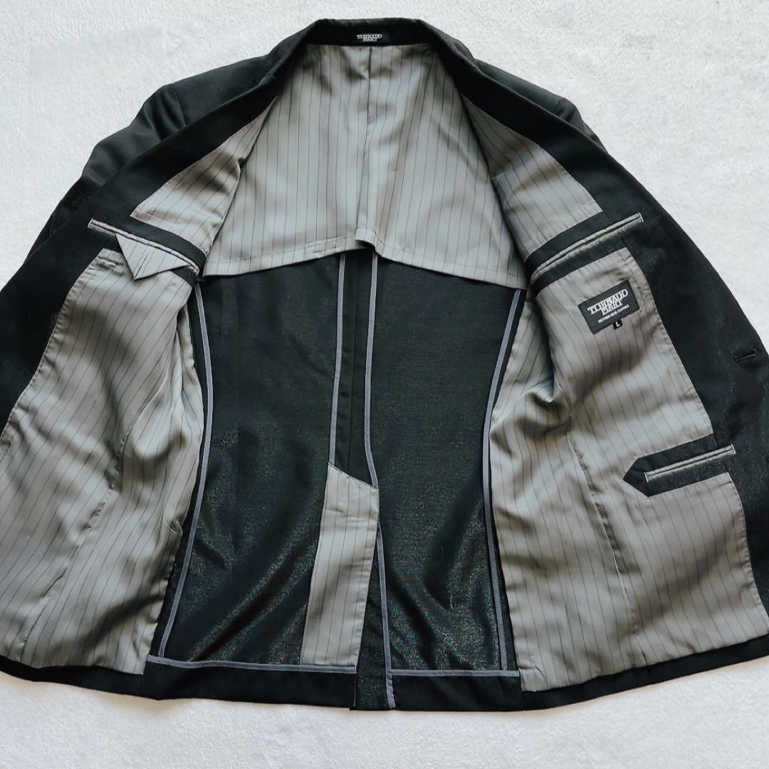 美品　トルネードマート　セットアップ　パンツ　スーツ　黒　ブラック　箔　ラメ