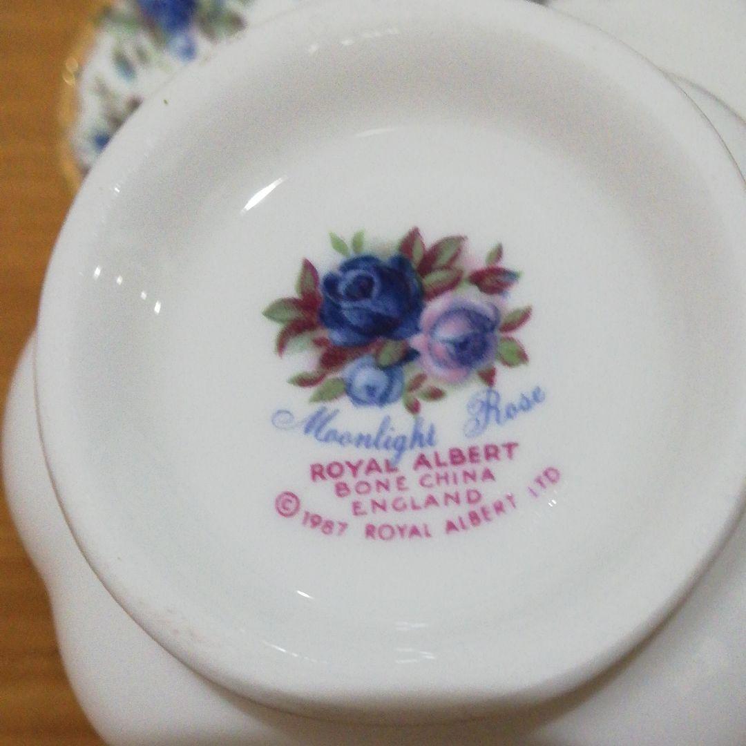 ロイヤルアルバート ムーンライトローズ ティーセット&ケーキ皿 5セットと