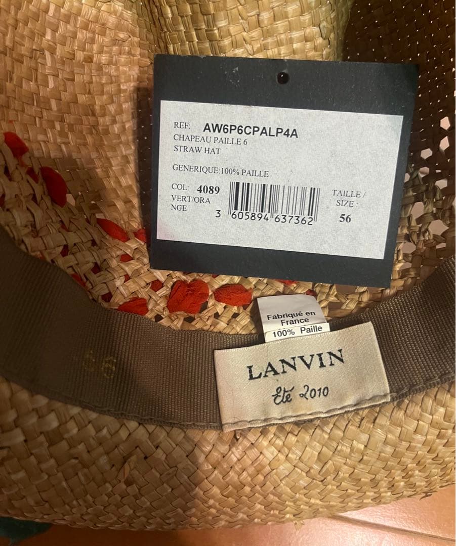 専用　超稀少✨LANVINストローハット麦わら帽子