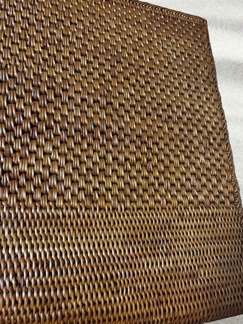 【新品未使用】バリ島直輸入 伝統工芸 アタ製 大型バスケット（収納ボックス）