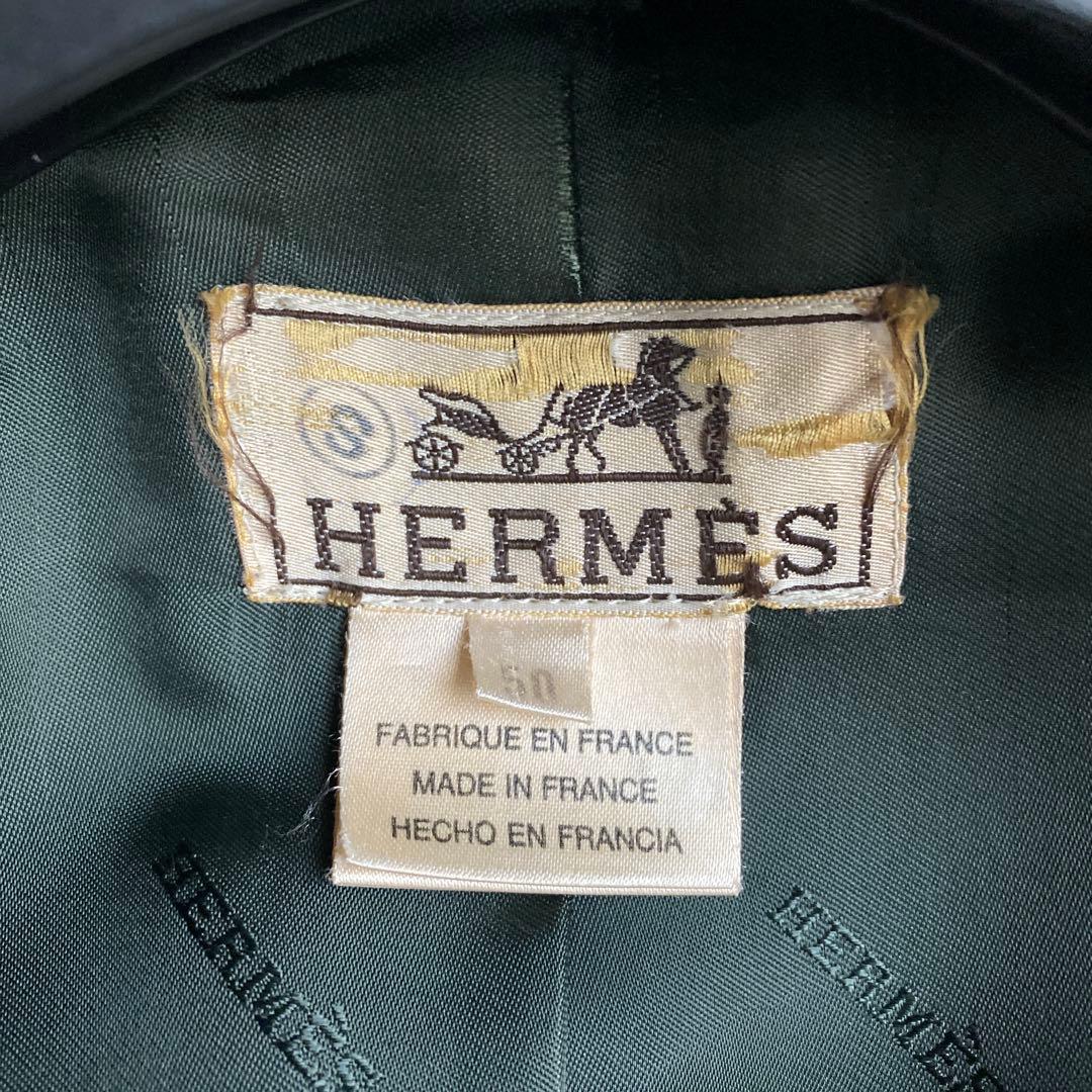 【希少】HERMES エルメス ダッフルコート ヴィンテージ 50 ブラック 黒