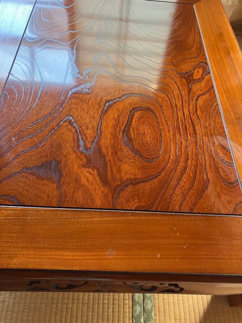 木製座卓 光沢仕上げ 90cm x 115cm