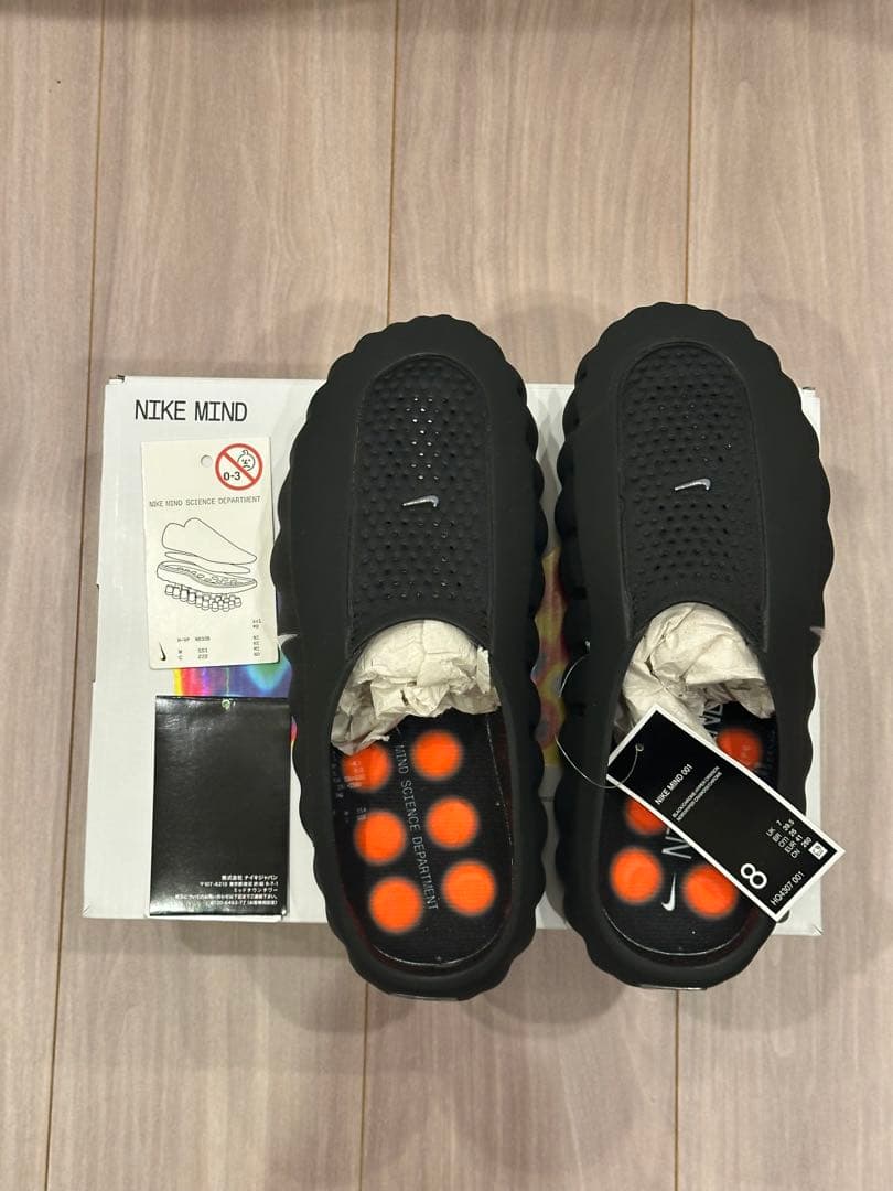 【26cm】 Nike Mind 001 Mules Black レシート原本付