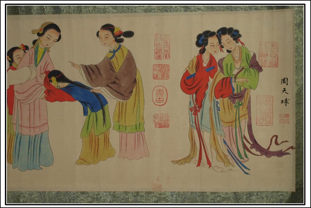 骨董市仕入れ品　中国明時代の掛軸　激安骨董品　肉筆保証 BD360A8-2