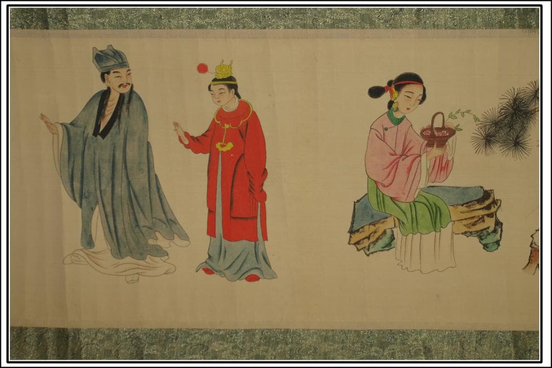 骨董市仕入れ品　中国明時代の掛軸　激安骨董品　肉筆保証 BD360A8-2