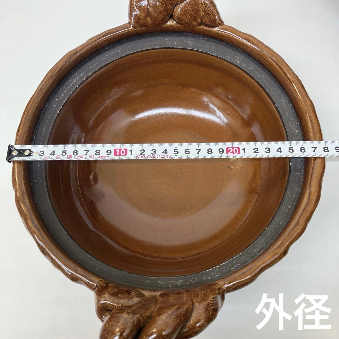 萬古焼 土鍋 アメ秞 未使用