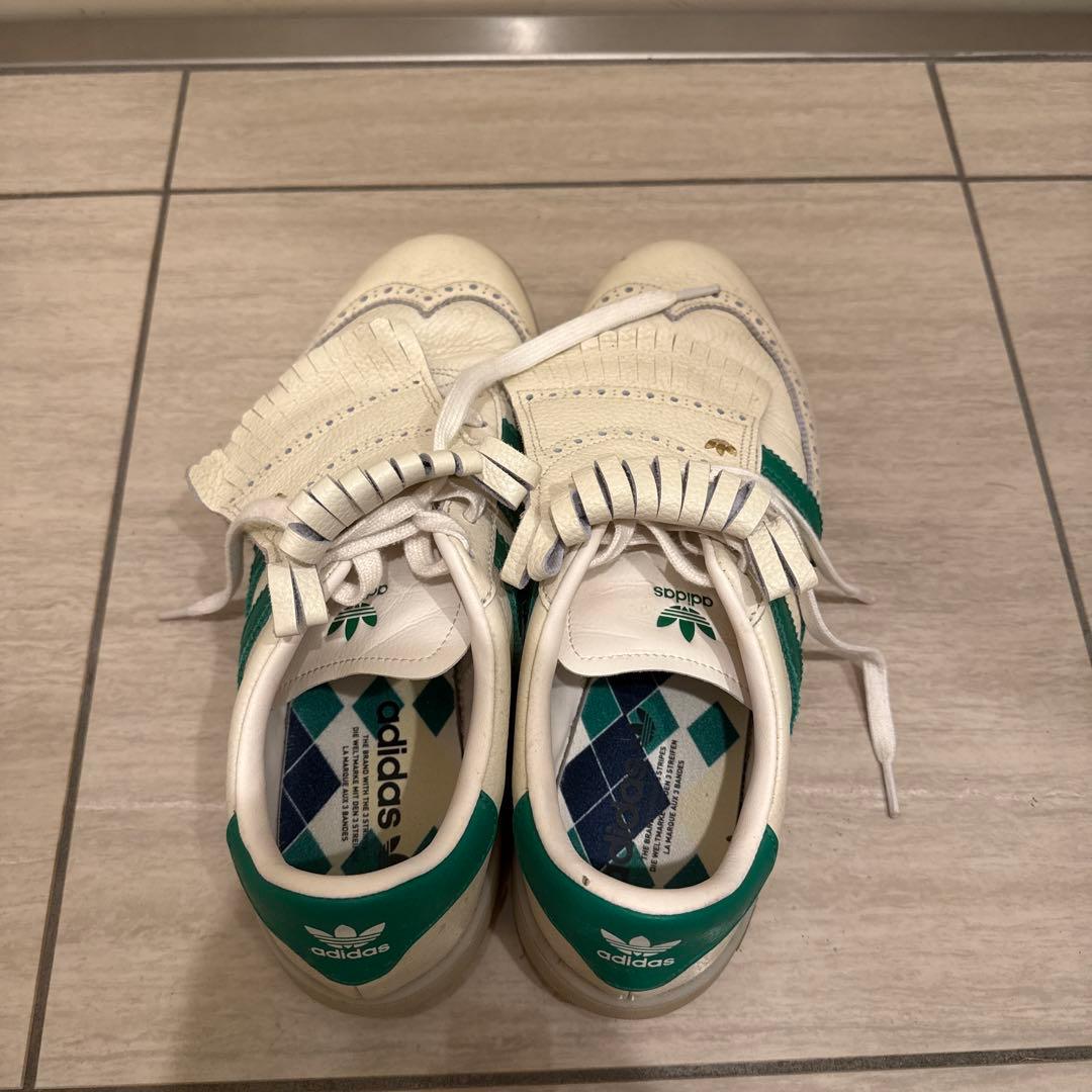 adidas ゴルフシューズ ホワイト/グリーン