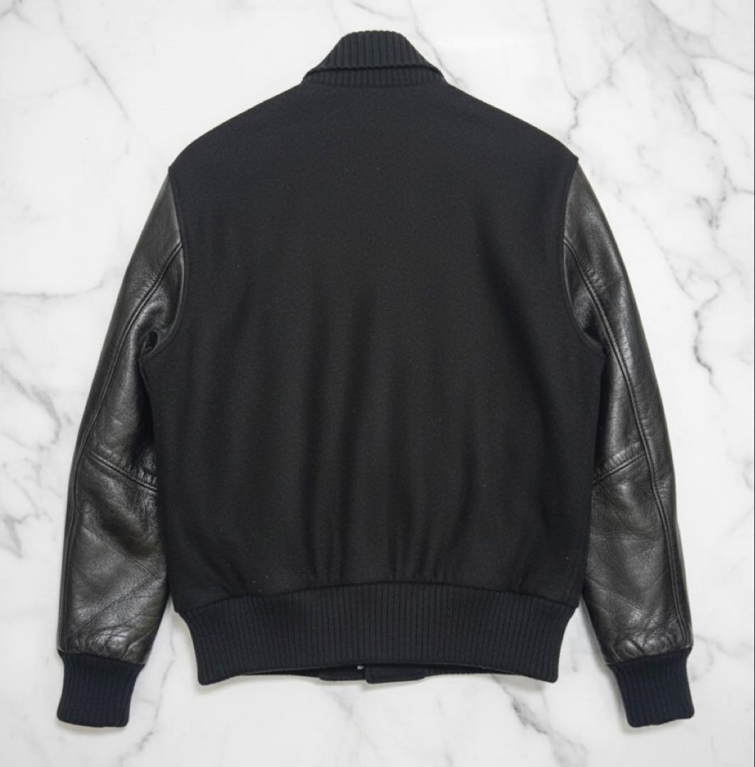 Schott Bros. レザー&ウールスタジャン 黒