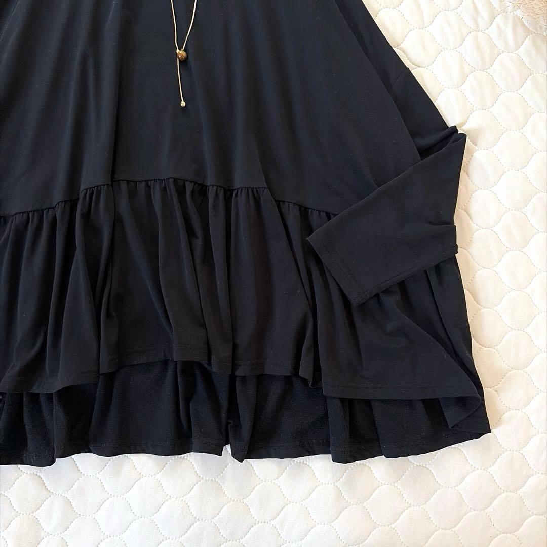 【美品】BEARDSLEY 裏起毛トロミジャージービッグTee ブラック